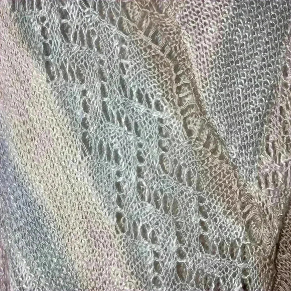 Open Knit Open Face lightweight long cardigan Exc Con size Medium - Picture 2 of 7